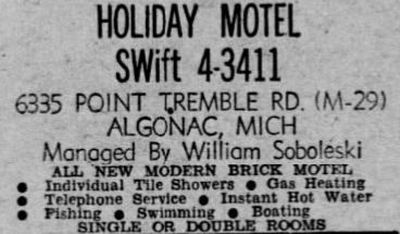 Holiday Motel - June 1959 Ad